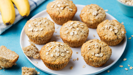Healthy Banana Oat Mini Muffins for Kids | TOMI Recipe