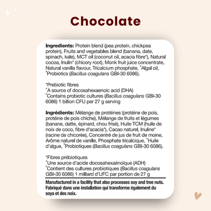 Ingredients in TOMI Chocolate