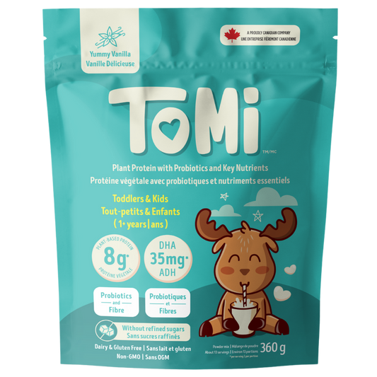 TOMI Vanilla - Plant Protein Drink with Probiotics and Key Nutrients for Toddlers and Kids